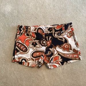 J. Crew Paisley Print Shorts
